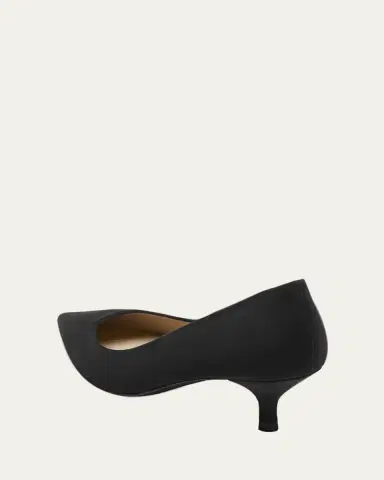 Stuart Weitzman Stuart Suede Kitten Pumps | Thumbnail 2 Stuart Weitzman Stuart Suede Kitten Pumps | Thumbnail 2