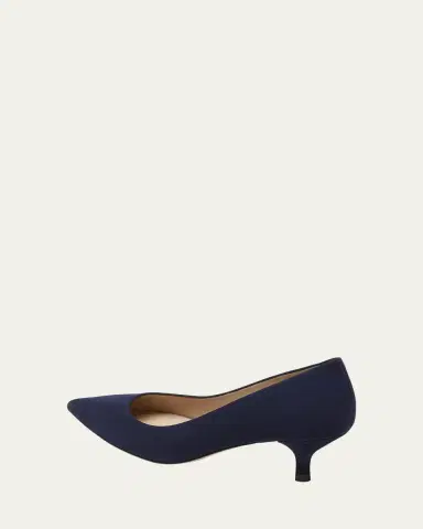 Stuart Weitzman Stuart Suede Kitten Pumps | Thumbnail 4 Stuart Weitzman Stuart Suede Kitten Pumps | Thumbnail 4