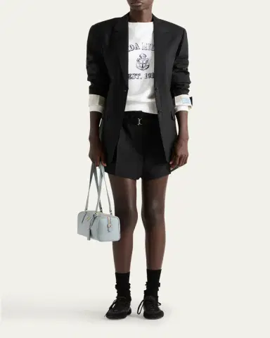 Prada Turn-up Cuff Kid Mohair Blazer | Thumbnail 2 Prada Turn-up Cuff Kid Mohair Blazer | Thumbnail 2