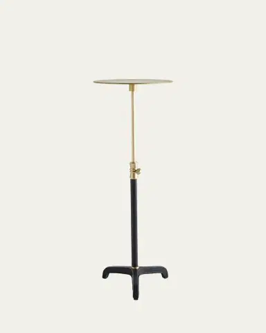 Arteriors Addison Adjustable Leather Drink Table | Thumbnail 2 Arteriors Addison Adjustable Leather Drink Table | Thumbnail 2