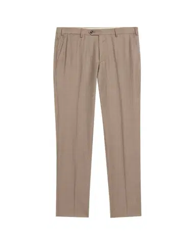 Giorgio Armani Men's Wool Sharkskin Flat Front Trousers | Thumbnail 1 Giorgio Armani Men's Wool Sharkskin Flat Front Trousers | Thumbnail 1