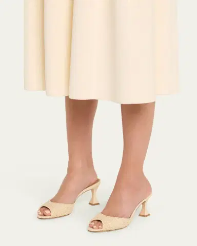 Manolo Blahnik Raffia Jadara Slide Sandals | Thumbnail 2 Manolo Blahnik Raffia Jadara Slide Sandals | Thumbnail 2