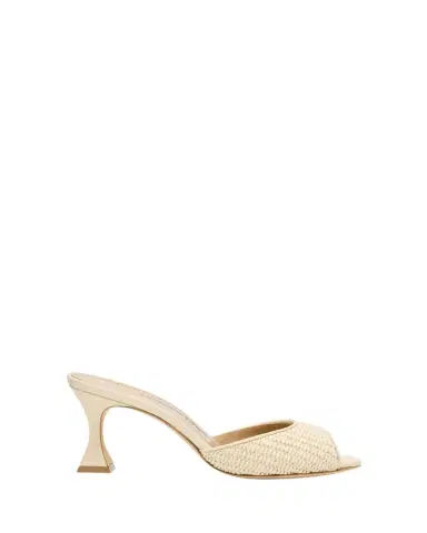Manolo Blahnik Raffia Jadara Slide Sandals | Thumbnail 1 Manolo Blahnik Raffia Jadara Slide Sandals | Thumbnail 1