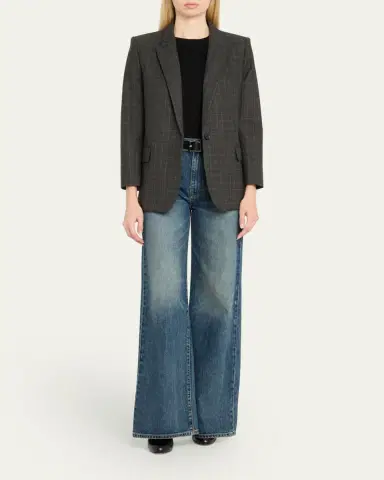 Nili Lotan Diane Check Single-Breasted Blazer | Thumbnail 2 Nili Lotan Diane Check Single-Breasted Blazer | Thumbnail 2