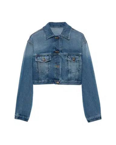 Prada Boxy Denim Blouson Jacket | Thumbnail 1 Prada Boxy Denim Blouson Jacket | Thumbnail 1