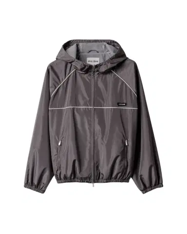 Miu Miu Hooded Zip Track Jacket | Thumbnail 1 Miu Miu Hooded Zip Track Jacket | Thumbnail 1