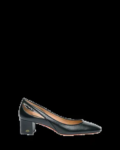 Santoni Cut-Out Mixed Leather Block Heel Pumps | Thumbnail 2 Santoni Cut-Out Mixed Leather Block Heel Pumps | Thumbnail 2