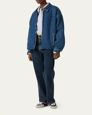 Miu Miu Denim Zip Shirt Jacket | Thumbnail 2 Miu Miu Denim Zip Shirt Jacket | Thumbnail 2