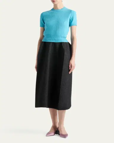 Prada Short Sleeve Cashmere Sweater | Thumbnail 4 Prada Short Sleeve Cashmere Sweater | Thumbnail 4