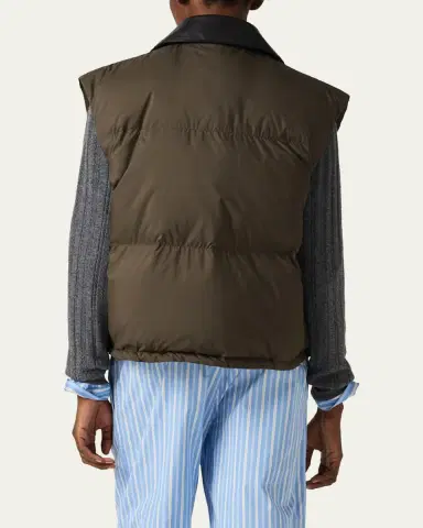 Miu Miu Leather Collar Padded Vest | Thumbnail 3 Miu Miu Leather Collar Padded Vest | Thumbnail 3