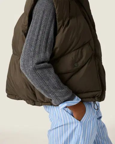 Miu Miu Leather Collar Padded Vest | Thumbnail 4 Miu Miu Leather Collar Padded Vest | Thumbnail 4