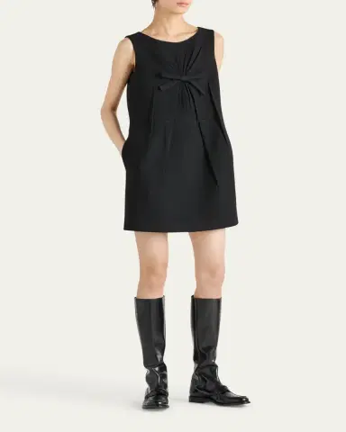 Prada Natté Bow Sleeveless Mini Dress | Thumbnail 2 Prada Natté Bow Sleeveless Mini Dress | Thumbnail 2