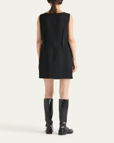 Prada Natté Bow Sleeveless Mini Dress | Thumbnail 3 Prada Natté Bow Sleeveless Mini Dress | Thumbnail 3