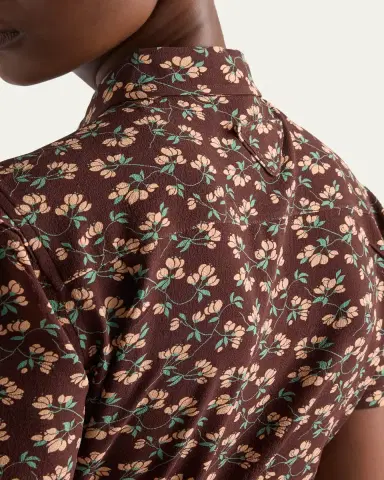 Prada Floral Silk Georgette Blouse | Thumbnail 5 Prada Floral Silk Georgette Blouse | Thumbnail 5