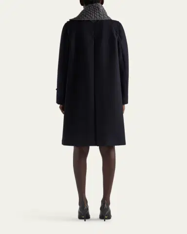 Prada Loden Leather-Button SIngle-Breasted Wool Coat | Thumbnail 3 Prada Loden Leather-Button SIngle-Breasted Wool Coat | Thumbnail 3