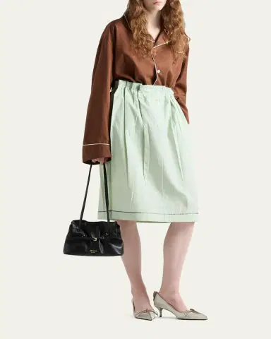Prada Long-Sleeve Cotton Blouse | Thumbnail 2 Prada Long-Sleeve Cotton Blouse | Thumbnail 2