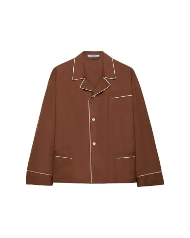 Prada Long-Sleeve Cotton Blouse | Thumbnail 1 Prada Long-Sleeve Cotton Blouse | Thumbnail 1