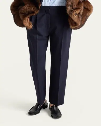 Prada Stuoia Double-Pleated Straight-Leg Pants | Thumbnail 4 Prada Stuoia Double-Pleated Straight-Leg Pants | Thumbnail 4