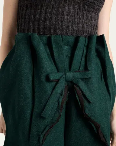 Prada Shetland Pleated Fit-And-Flare Skirt | Thumbnail 4 Prada Shetland Pleated Fit-And-Flare Skirt | Thumbnail 4