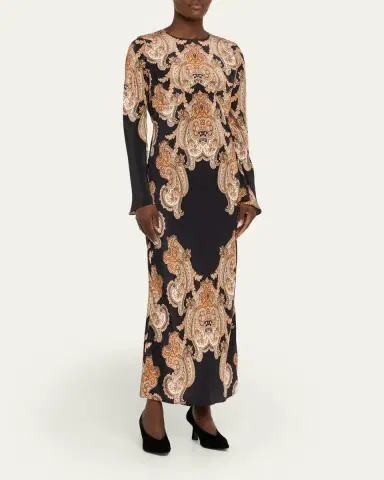 Veronica Beard Lupita Paisley Maxi Dress | Thumbnail 4 Veronica Beard Lupita Paisley Maxi Dress | Thumbnail 4