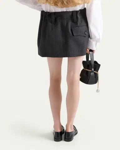 Prada Chevron Pleated Mini Skirt | Thumbnail 3 Prada Chevron Pleated Mini Skirt | Thumbnail 3