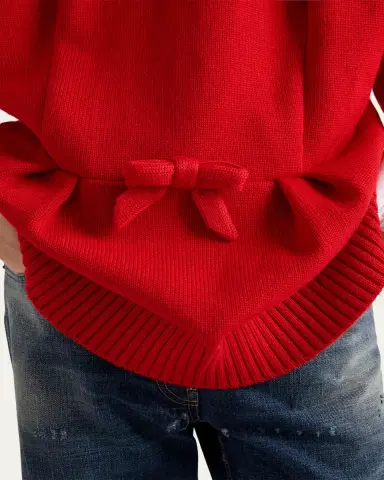 Prada Wool Bow Crewneck Sweater | Thumbnail 4 Prada Wool Bow Crewneck Sweater | Thumbnail 4