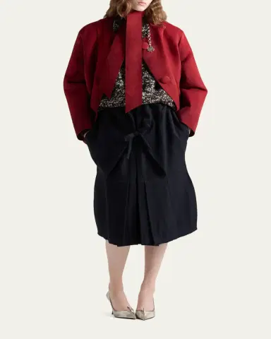 Prada Melange Wool Crewneck Sweater with Pendants | Thumbnail 2 Prada Melange Wool Crewneck Sweater with Pendants | Thumbnail 2