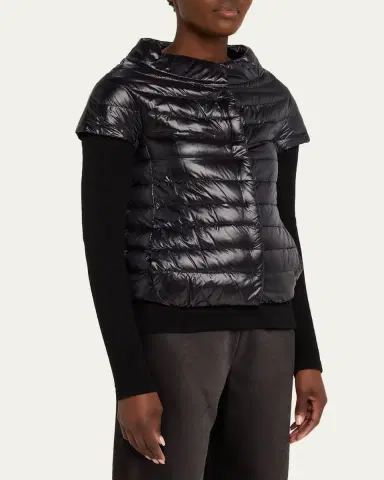 HERNO Emilia Water-Resistant Ultralight Nylon Puffer Cape | Thumbnail 4 HERNO Emilia Water-Resistant Ultralight Nylon Puffer Cape | Thumbnail 4