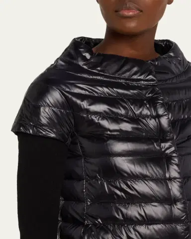 HERNO Emilia Water-Resistant Ultralight Nylon Puffer Cape | Thumbnail 5 HERNO Emilia Water-Resistant Ultralight Nylon Puffer Cape | Thumbnail 5