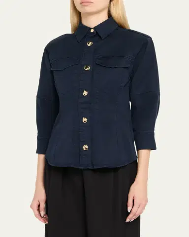 RUADH The Etta Button-Down Cotton Sateen Shirt | Thumbnail 4 RUADH The Etta Button-Down Cotton Sateen Shirt | Thumbnail 4