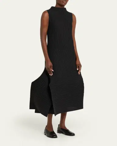 Issey Miyake Folded Pleats Sleeveless Midi Dress | Thumbnail 4 Issey Miyake Folded Pleats Sleeveless Midi Dress | Thumbnail 4