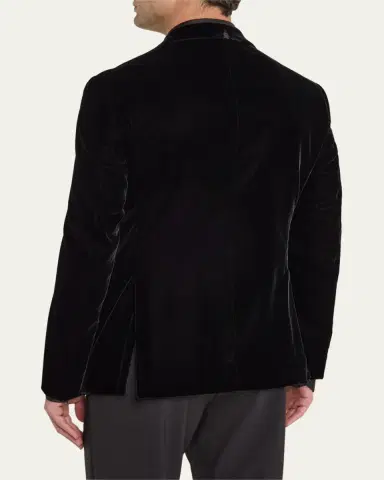 Giorgio Armani Men's Velvet Notch Lapel Dinner Jacket | Thumbnail 3 Giorgio Armani Men's Velvet Notch Lapel Dinner Jacket | Thumbnail 3