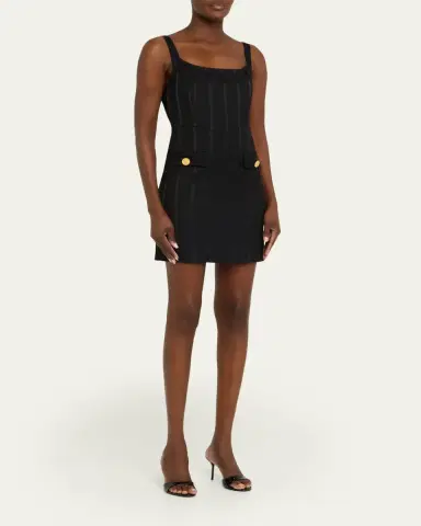 L'Agence Helen Striped Satin Corset Mini Dress | Thumbnail 4 L'Agence Helen Striped Satin Corset Mini Dress | Thumbnail 4