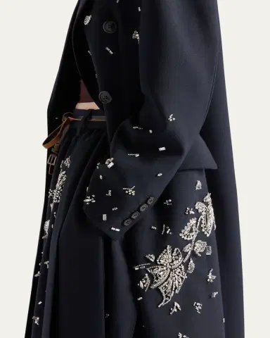 Prada Embroidered Wool Midi Skirt | Thumbnail 3 Prada Embroidered Wool Midi Skirt | Thumbnail 3