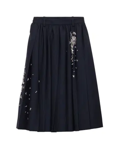 Prada Embroidered Wool Midi Skirt | Thumbnail 1 Prada Embroidered Wool Midi Skirt | Thumbnail 1