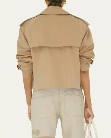 Burberry Haltye Cropped Gabardine Trench Jacket | Thumbnail 3 Burberry Haltye Cropped Gabardine Trench Jacket | Thumbnail 3