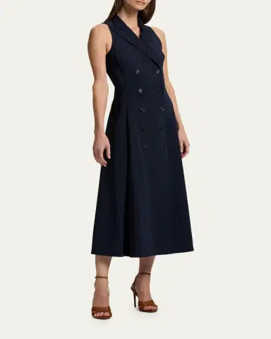 Ralph Lauren Collection Alecia Cotton-Blend Day Dress | Thumbnail 4 Ralph Lauren Collection Alecia Cotton-Blend Day Dress | Thumbnail 4