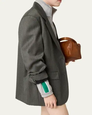 Miu Miu Single-Breasted Blazer Jacket | Thumbnail 4 Miu Miu Single-Breasted Blazer Jacket | Thumbnail 4