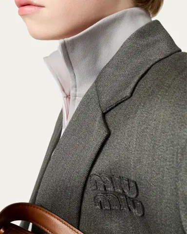 Miu Miu Single-Breasted Blazer Jacket | Thumbnail 5 Miu Miu Single-Breasted Blazer Jacket | Thumbnail 5
