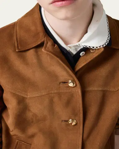 Miu Miu Suede Western Coat | Thumbnail 4 Miu Miu Suede Western Coat | Thumbnail 4