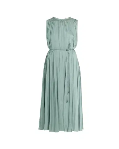 Ulla Johnson Fianna Belted Pleated Satin Midi Dress | Thumbnail 1 Ulla Johnson Fianna Belted Pleated Satin Midi Dress | Thumbnail 1