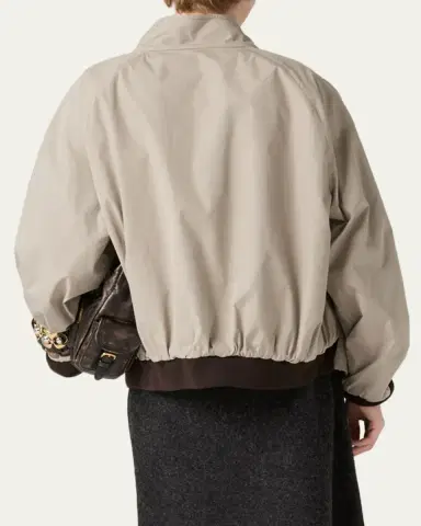 Miu Miu Reversible Houndstooth Zip Jacket | Thumbnail 3 Miu Miu Reversible Houndstooth Zip Jacket | Thumbnail 3