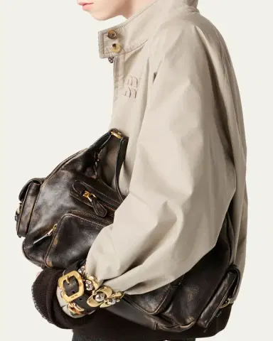 Miu Miu Reversible Houndstooth Zip Jacket | Thumbnail 5 Miu Miu Reversible Houndstooth Zip Jacket | Thumbnail 5