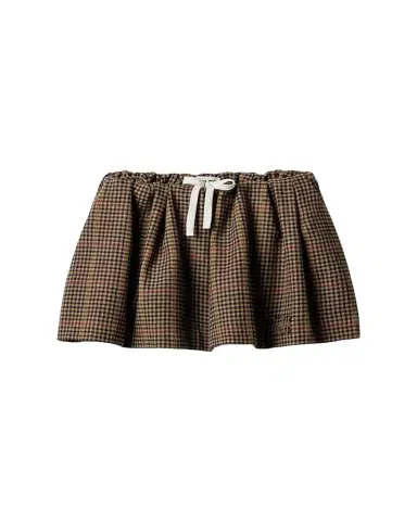 Miu Miu Check Wool Drawstring Mini Skirt | Thumbnail 1 Miu Miu Check Wool Drawstring Mini Skirt | Thumbnail 1