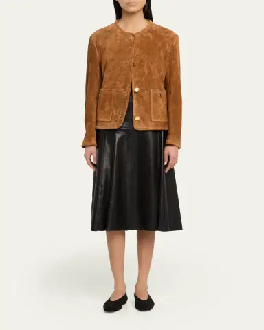 ARMA Susana A-Line Leather Midi Skirt | Thumbnail 2 ARMA Susana A-Line Leather Midi Skirt | Thumbnail 2
