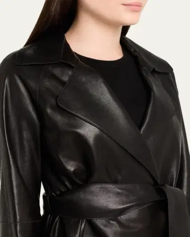 ARMA Yava Wrap-Front Leather Coat | Thumbnail 5 ARMA Yava Wrap-Front Leather Coat | Thumbnail 5