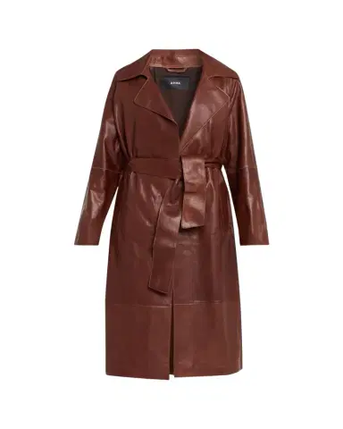 Arma Yava Wrap-Front Leather Coat | Thumbnail 1 Arma Yava Wrap-Front Leather Coat | Thumbnail 1