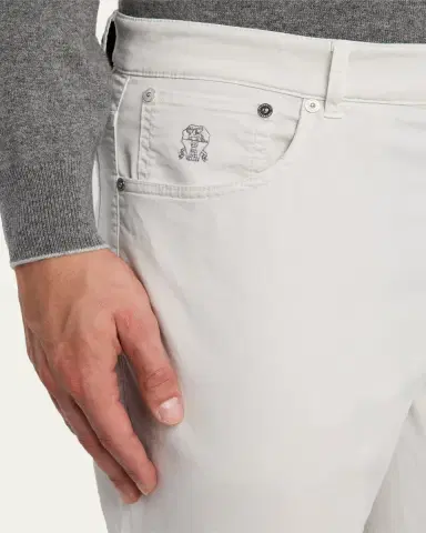Brunello Cucinelli Men's Italian-Fit Denim Five-Pocket Pants | Thumbnail 5 Brunello Cucinelli Men's Italian-Fit Denim Five-Pocket Pants | Thumbnail 5