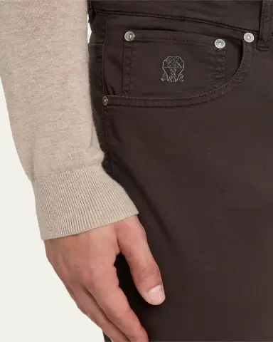 Brunello Cucinelli Men's Italian-Fit Denim Five-Pocket Pants | Thumbnail 9 Brunello Cucinelli Men's Italian-Fit Denim Five-Pocket Pants | Thumbnail 9