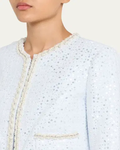 LoveShackFancy Kelli Sequined Tweed Jacket | Thumbnail 5 LoveShackFancy Kelli Sequined Tweed Jacket | Thumbnail 5